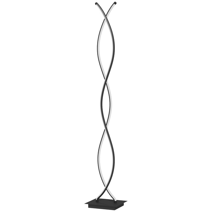 LED-gulvlampe dæmpbar 144 cm gulvlampe med fodkontakt sort