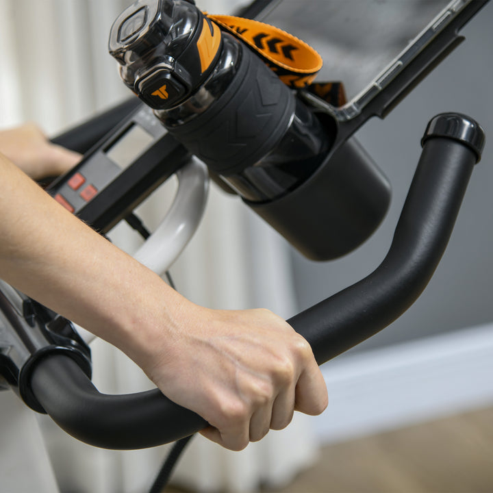 Ergometer, justerbar modstand, op til 120 kg, stål, l103 x b53 x h100-114 cm, hvid/sort