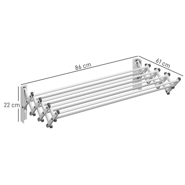 Håndklædetørrer, aluminium, justerbar, til indendørs og udendørs brug, sølv