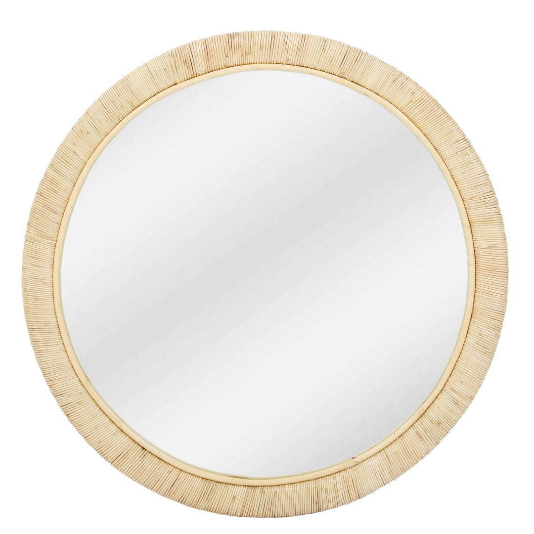 DARWIN Rundt Spejl i Naturlig Rattan 75 cm