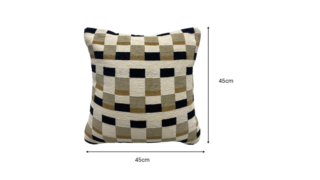 ANDOYA Beige fløjlsbomuldspude 45 x 45 cm