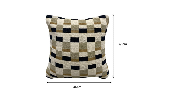 ANDOYA Beige fløjlsbomuldspude 45 x 45 cm