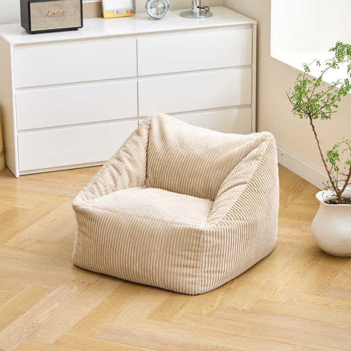 JON Beige Corduroy Stuepuf