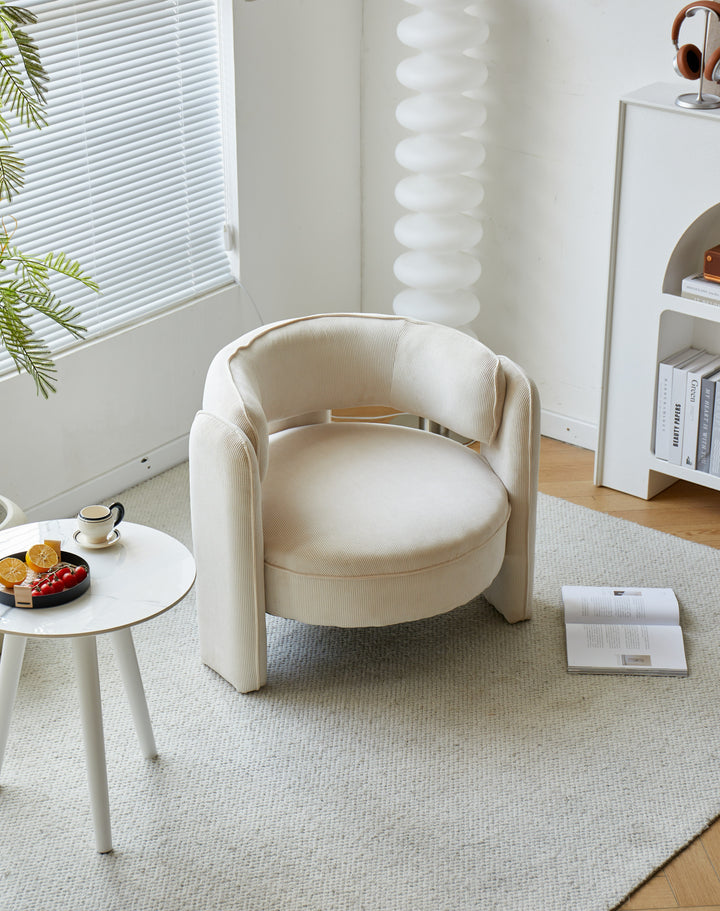 BANGUI Beige fløjlsstol