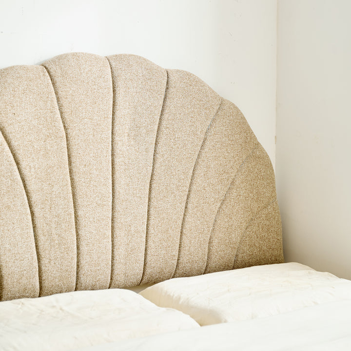 SUND Sengegavl i stof 140 cm beige