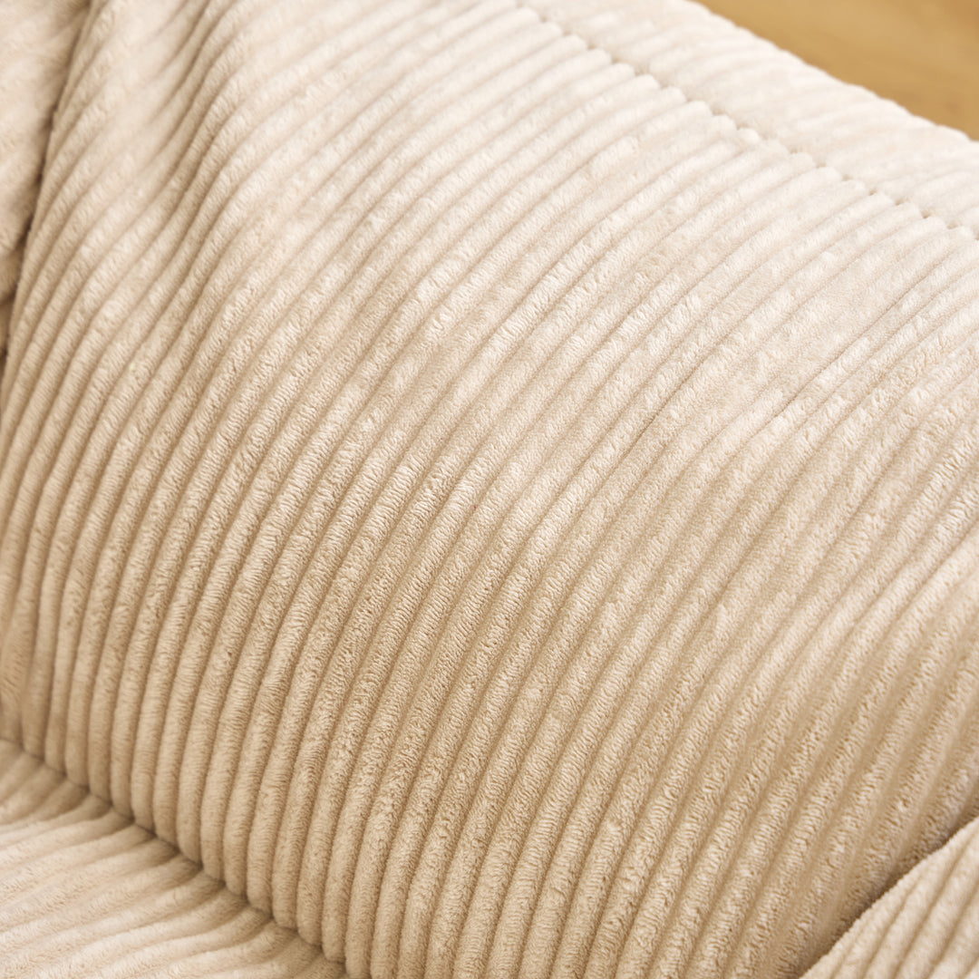 JON Beige Corduroy Stuepuf