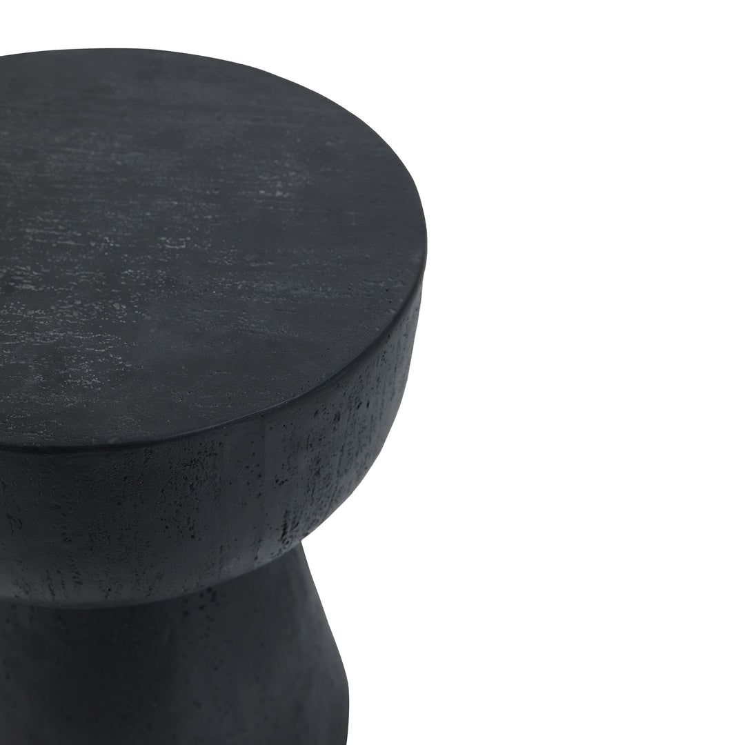 SORSELE Industrielt sidebord i sort metal