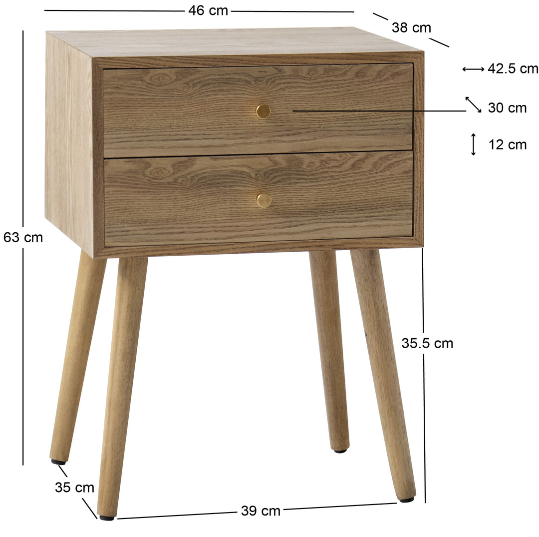 TONDER sidebord med skuffer – skandinavisk design og naturlig varme