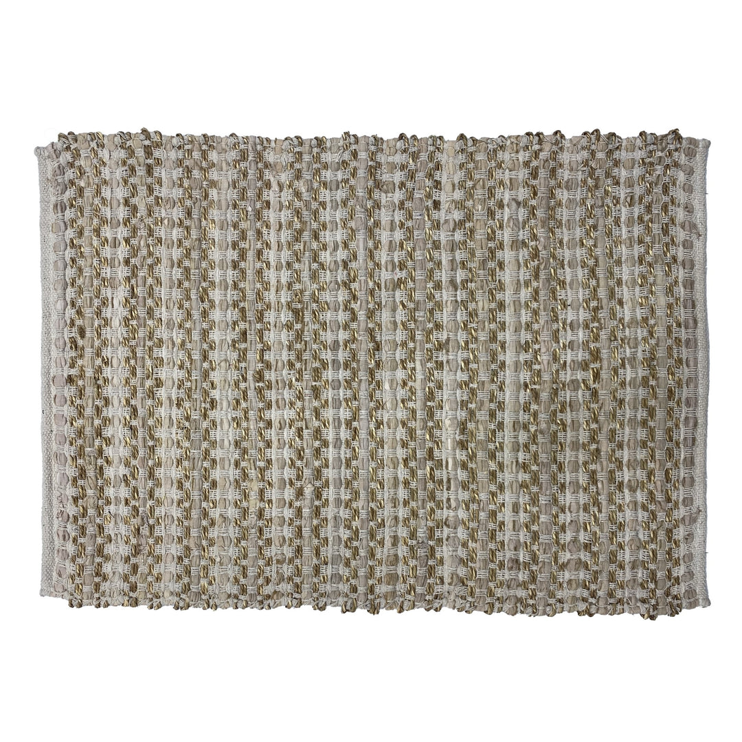 IMATRA Rektangulært bomuldstæppe med brune og beige mønstre 90 x 60 cm