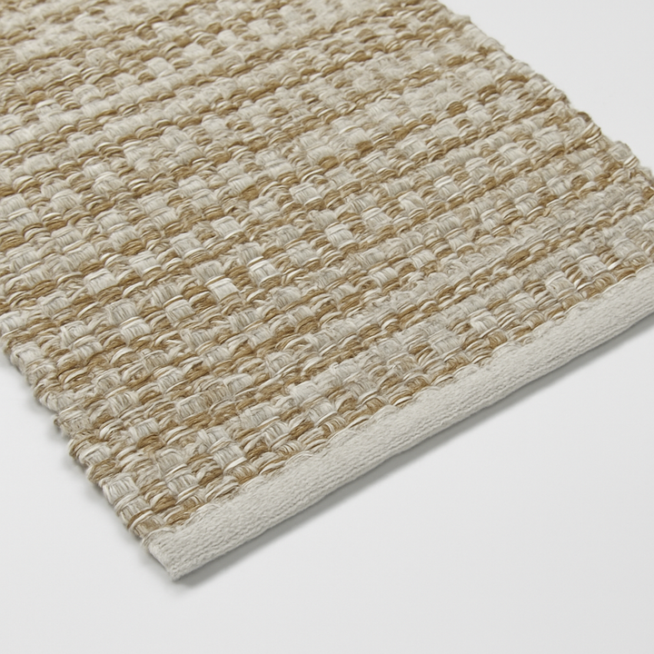 IMATRA Rektangulært bomuldstæppe med brune og beige mønstre 90 x 60 cm