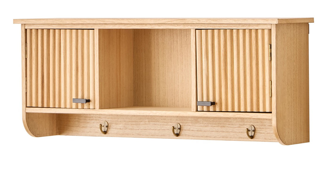 KONDO Vægmonteret trægarderobe med 2 døre