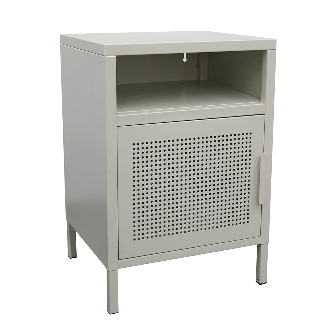 BODEN Natbord i metal med 1 dør, beige
