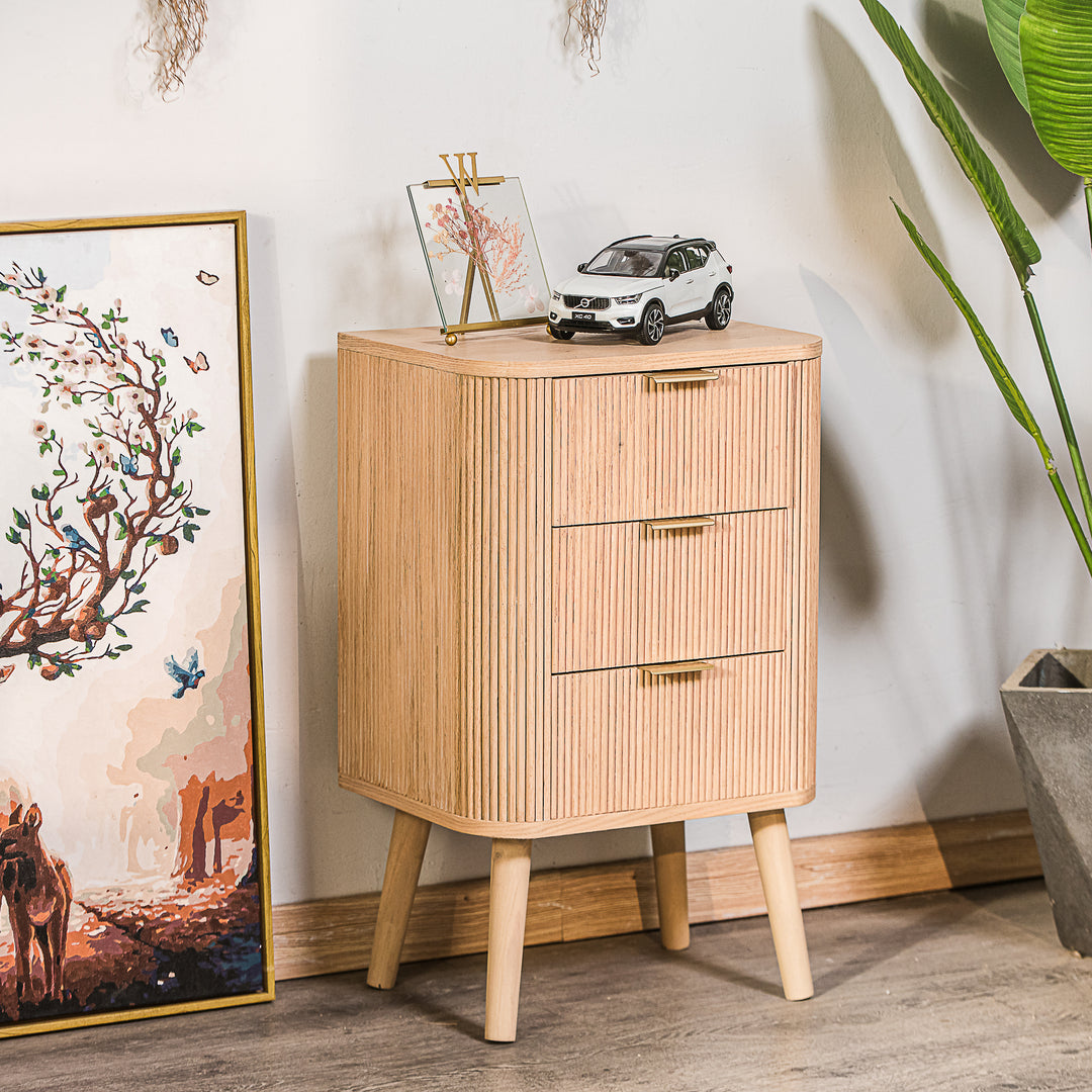 BALI kommode i naturtræ med 3 skuffer