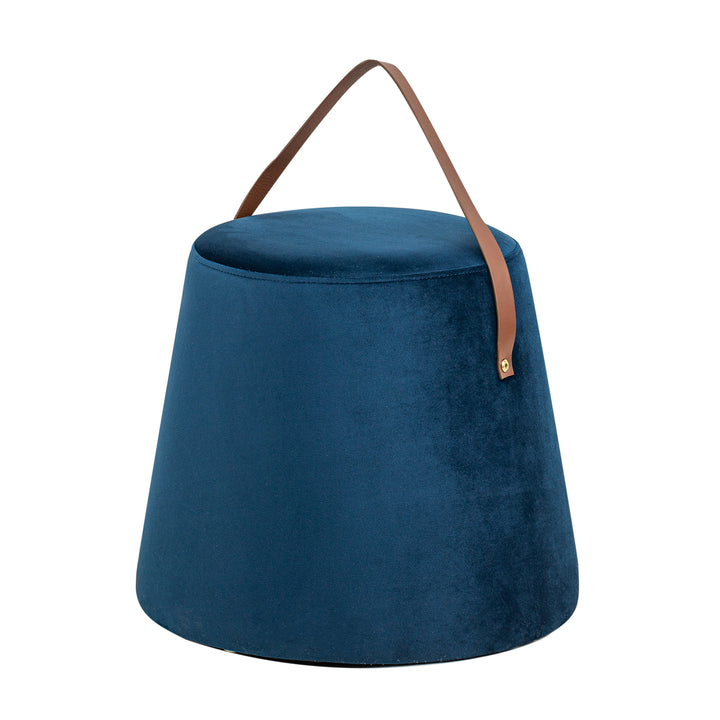 FUJI Blå Velour med Rebpuf