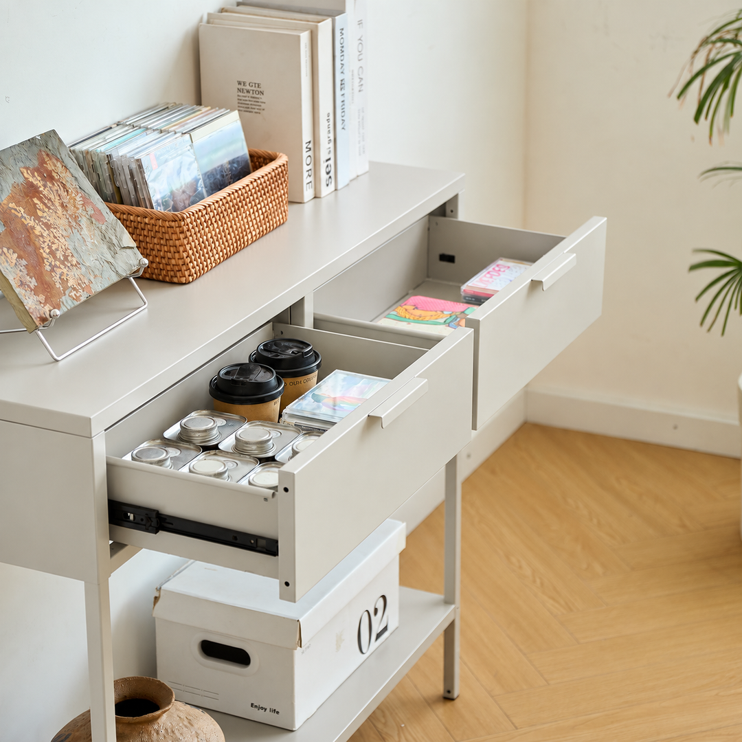KUHMO konsolbord med 2 skuffer – Beige