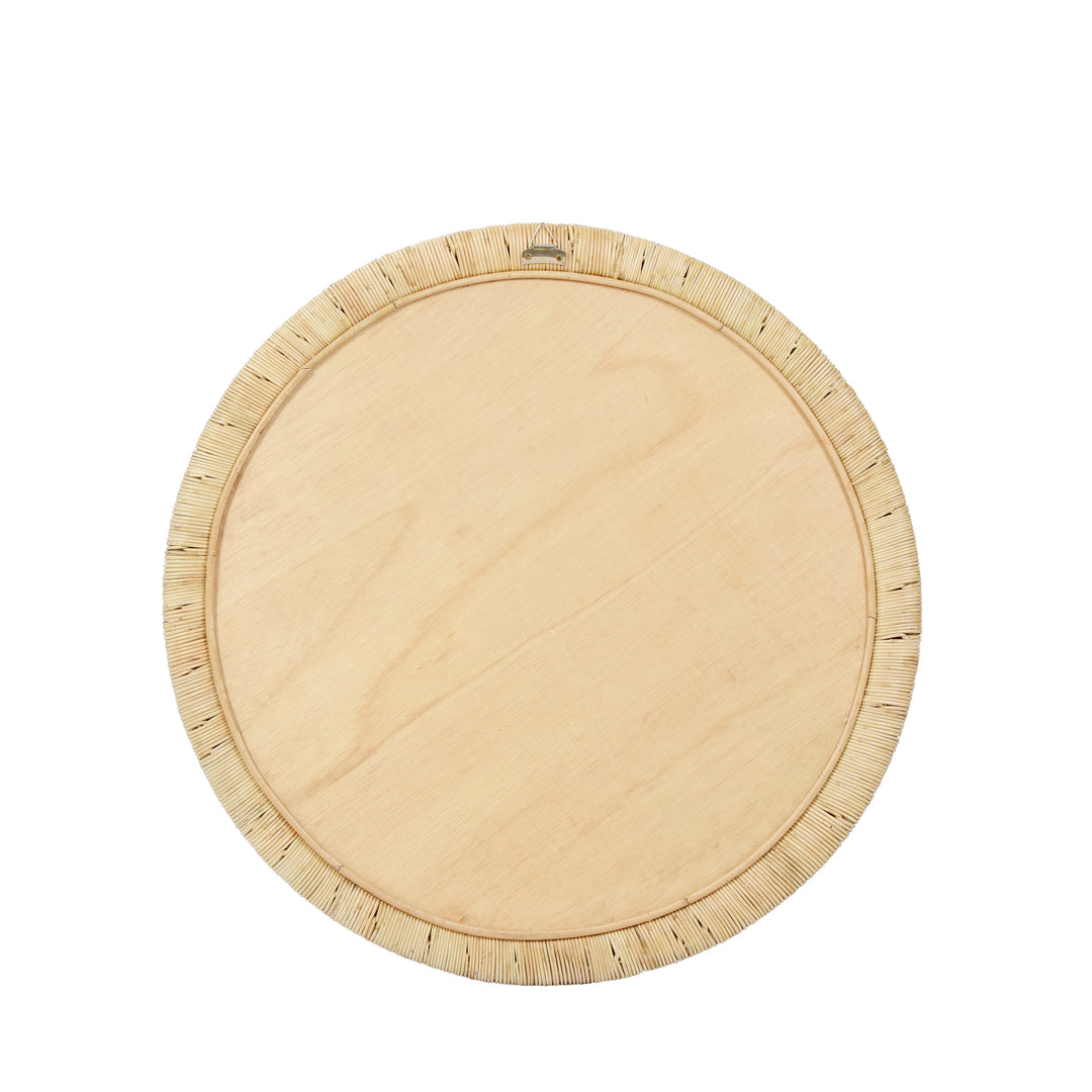 DARWIN Rundt Spejl i Naturlig Rattan 75 cm