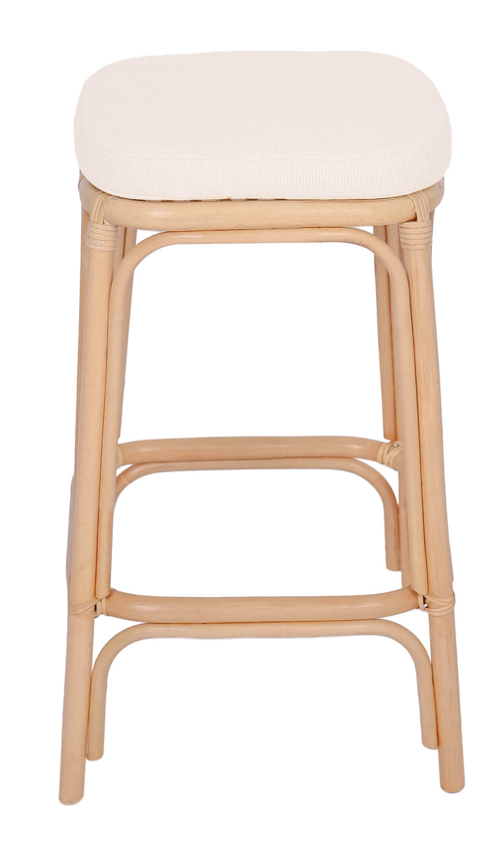 OBIRA Sæt med 2 barstole i beige, naturlig rattan