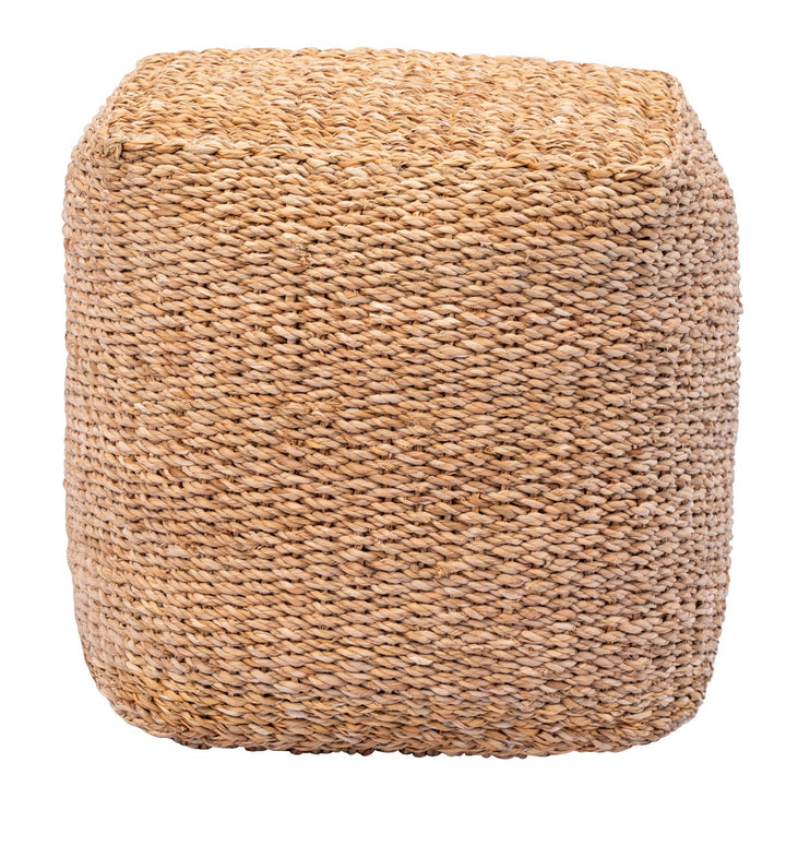 JENS Brun Jute Puf Fodskammel