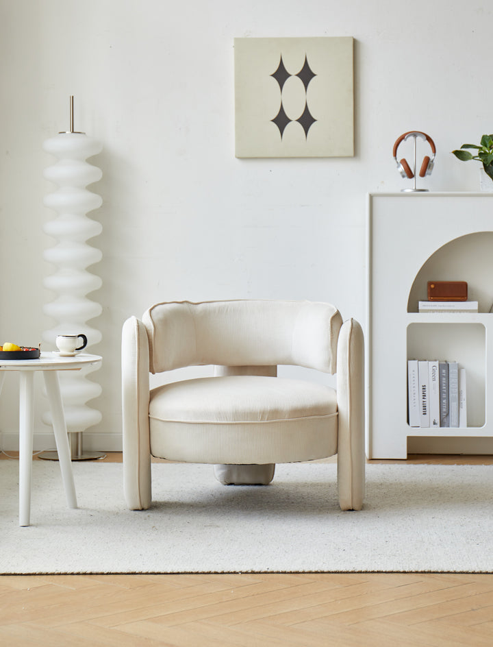 BANGUI Beige fløjlsstol