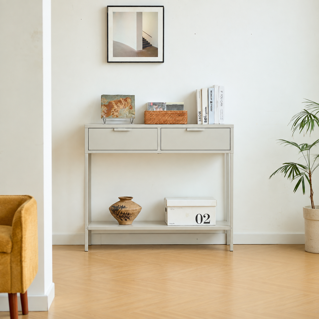 KUHMO konsolbord med 2 skuffer – Beige