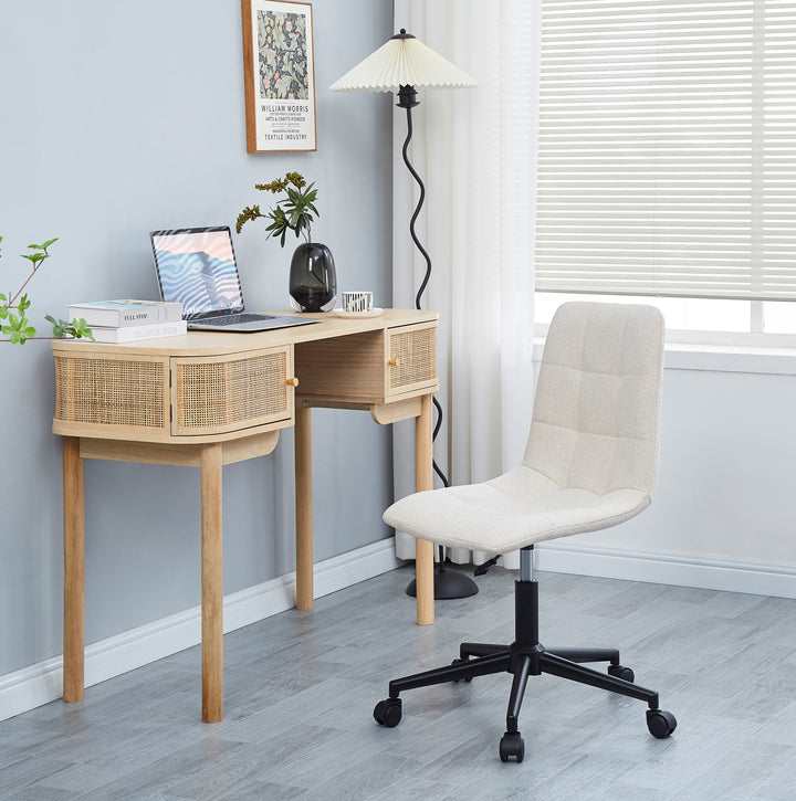 OFFBJORN Beige Stof Justerbar Kontorstol