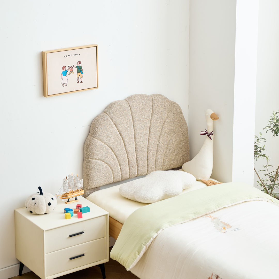 SUND Sengegavl i stof 90 cm beige