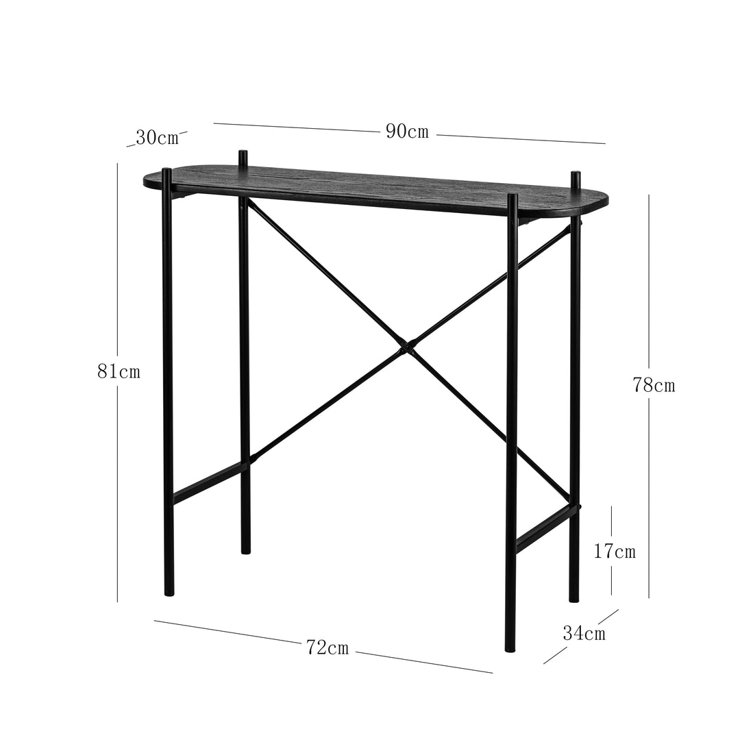 LUND Sort konsolbord