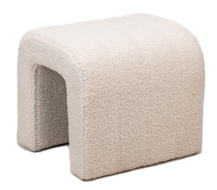 CEBU Hvid Bouclé Puf