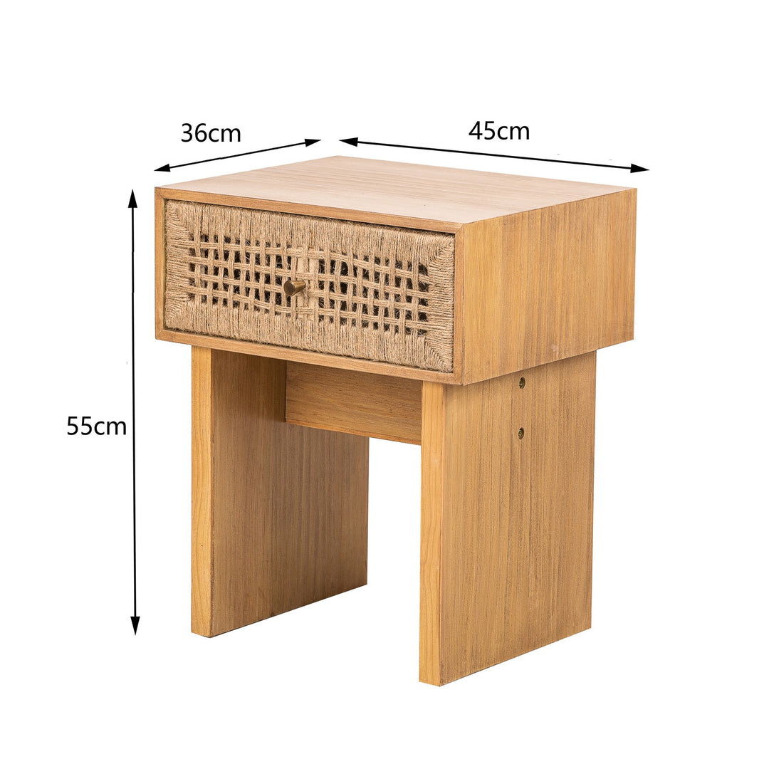 TOLEDO sidebord med skuffe – naturlige detaljer og skandinavisk design