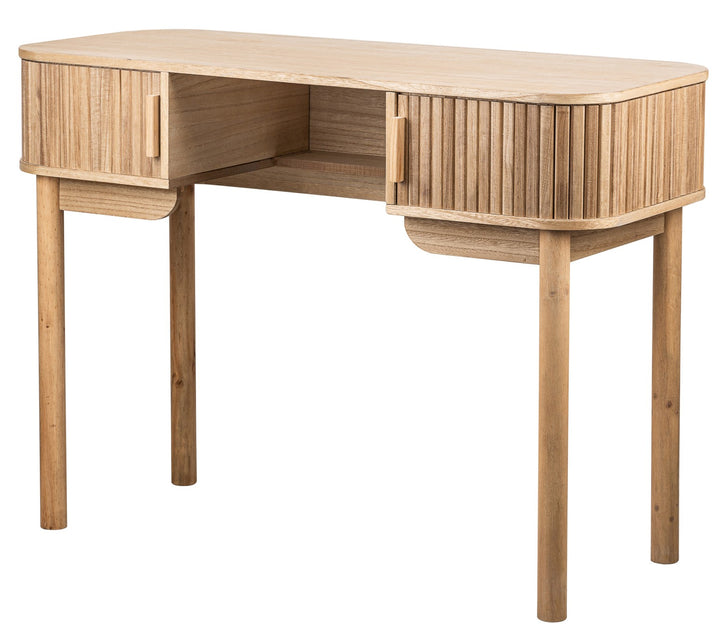 TOYAMA skrivebord i asketræ – moderne design med praktisk opbevaring