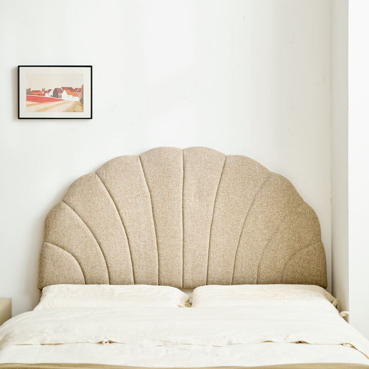 SUND Sengegavl i stof 140 cm beige
