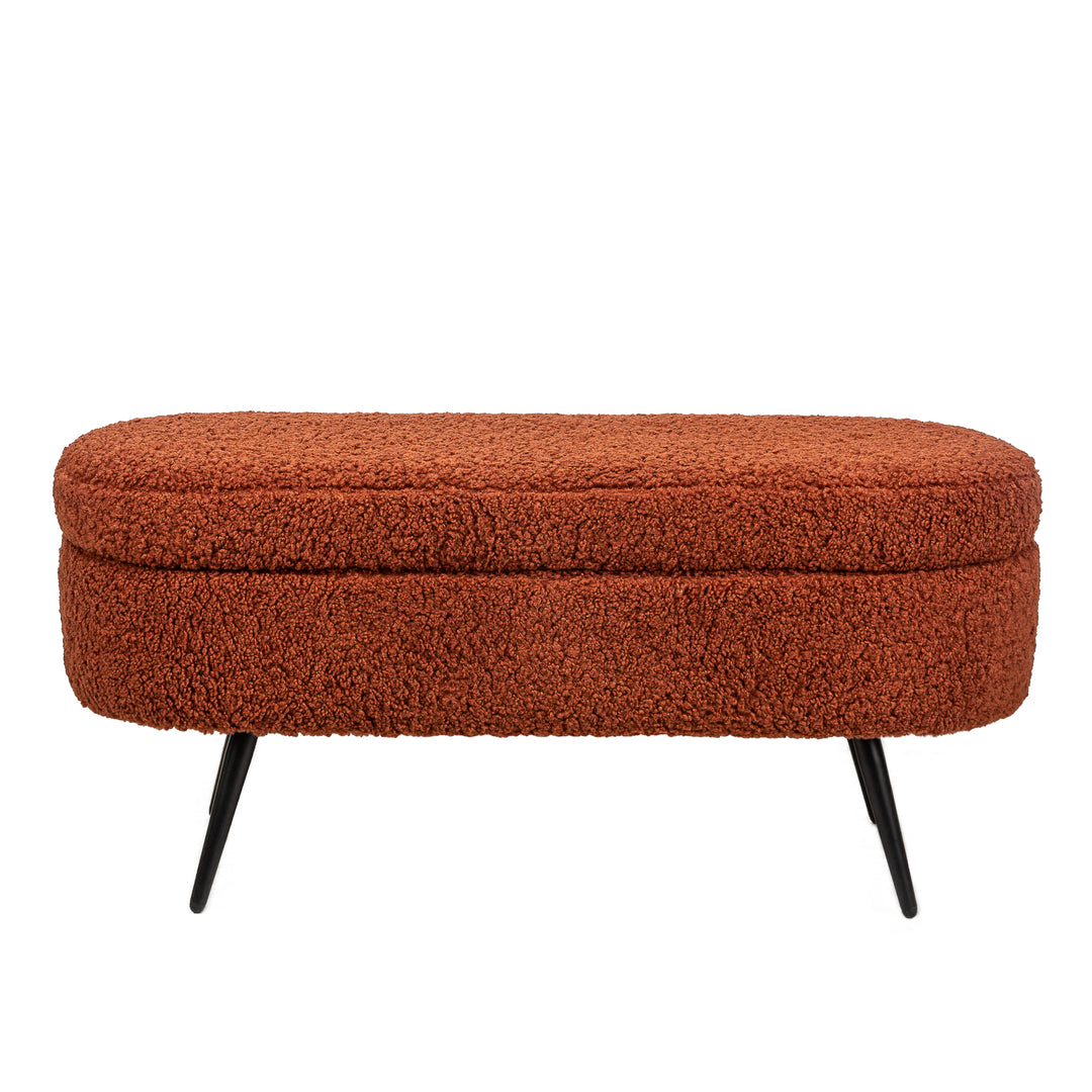 STOCKHOLM Terracotta Bouclé Opbevaringsbænk
