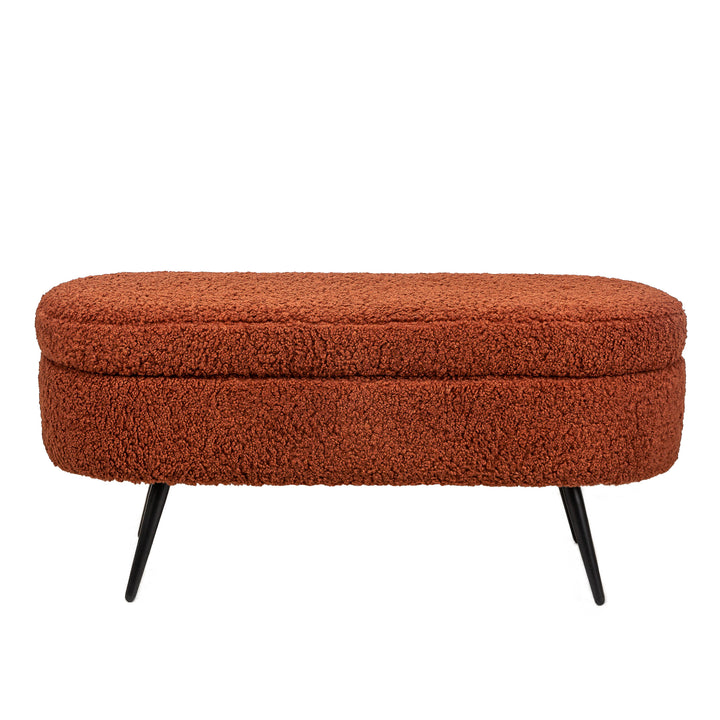 STOCKHOLM Terracotta Bouclé Opbevaringsbænk