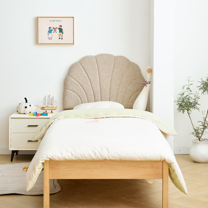 SUND Sengegavl i stof 90 cm beige