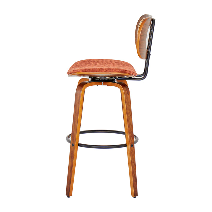 ALESUND Sæt med 2 barstole i asketræ og rattan terracotta