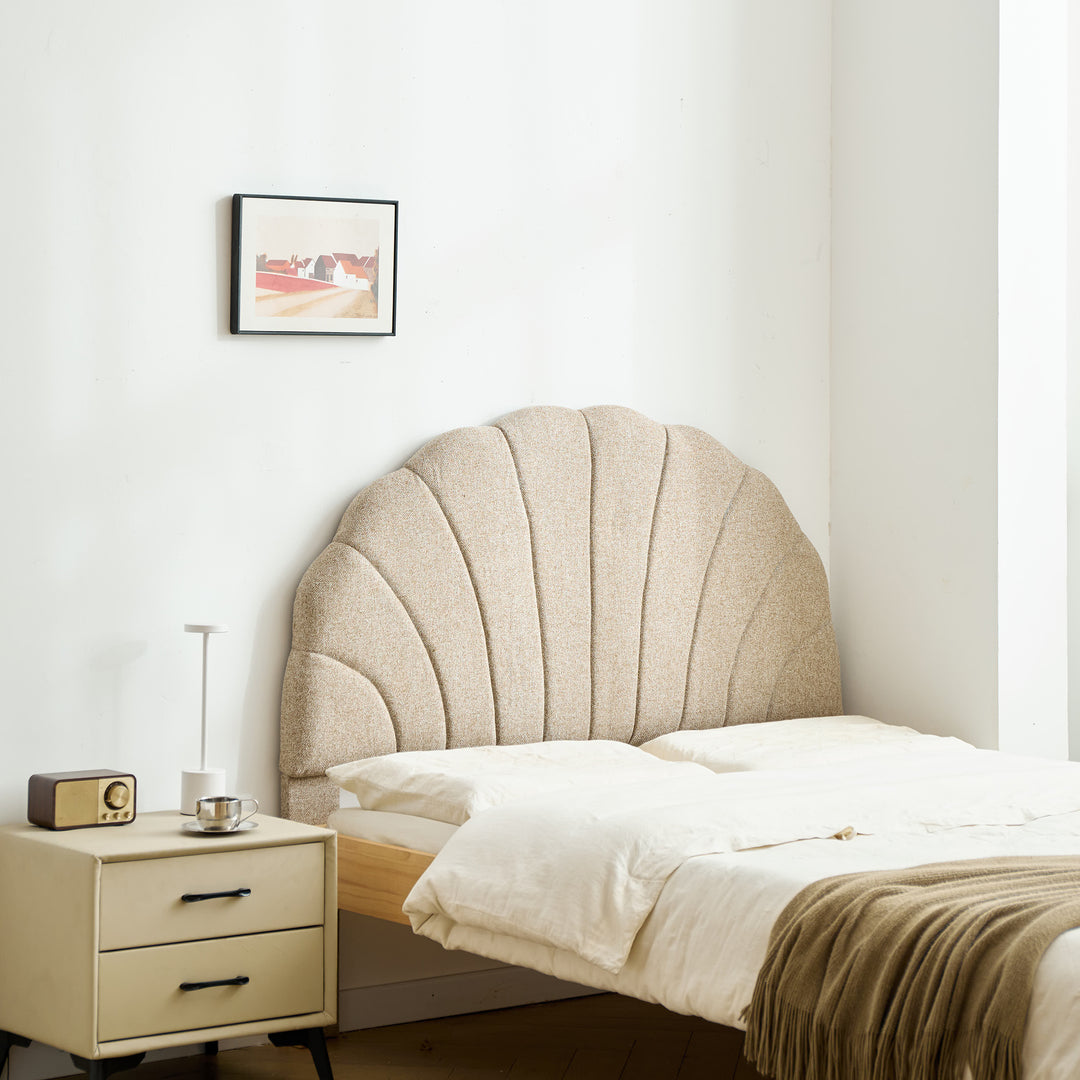 SUND Sengegavl i stof 140 cm beige