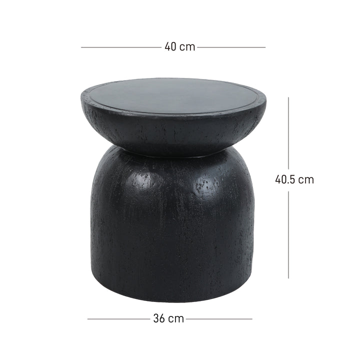 HJORRING Industrielt sidebord i sort metal