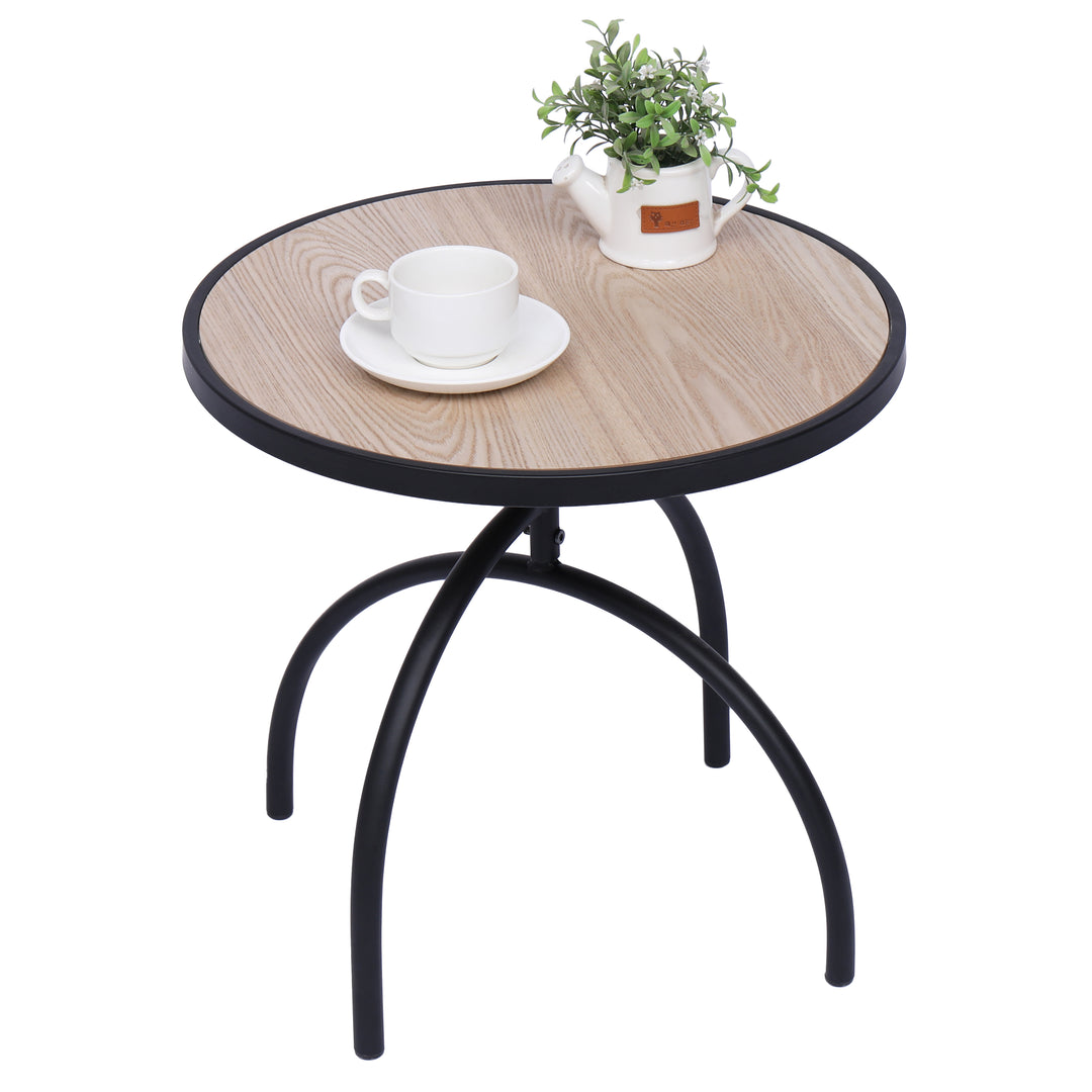 YOKI sidebord med træbordplade og metalstel