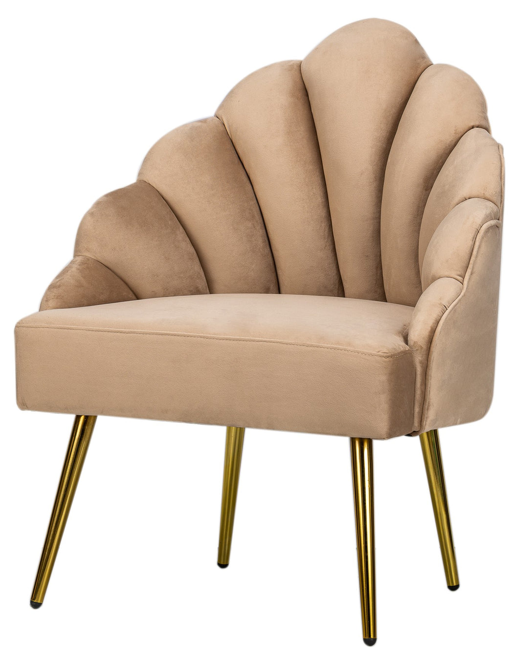 BOLGE Beige Lænestol i Velour og Metal