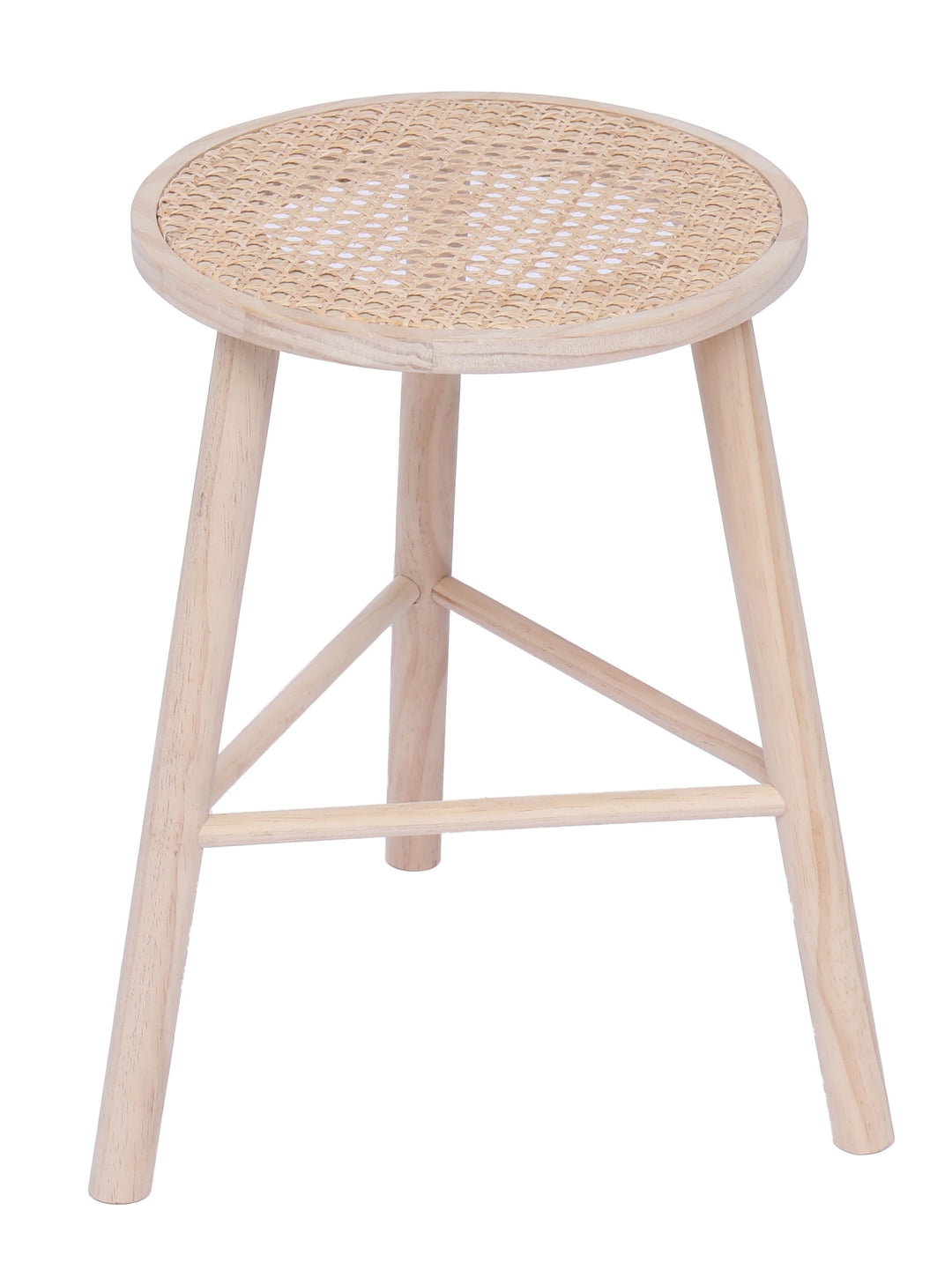 ITAMI skammel i massivt træ og rattan