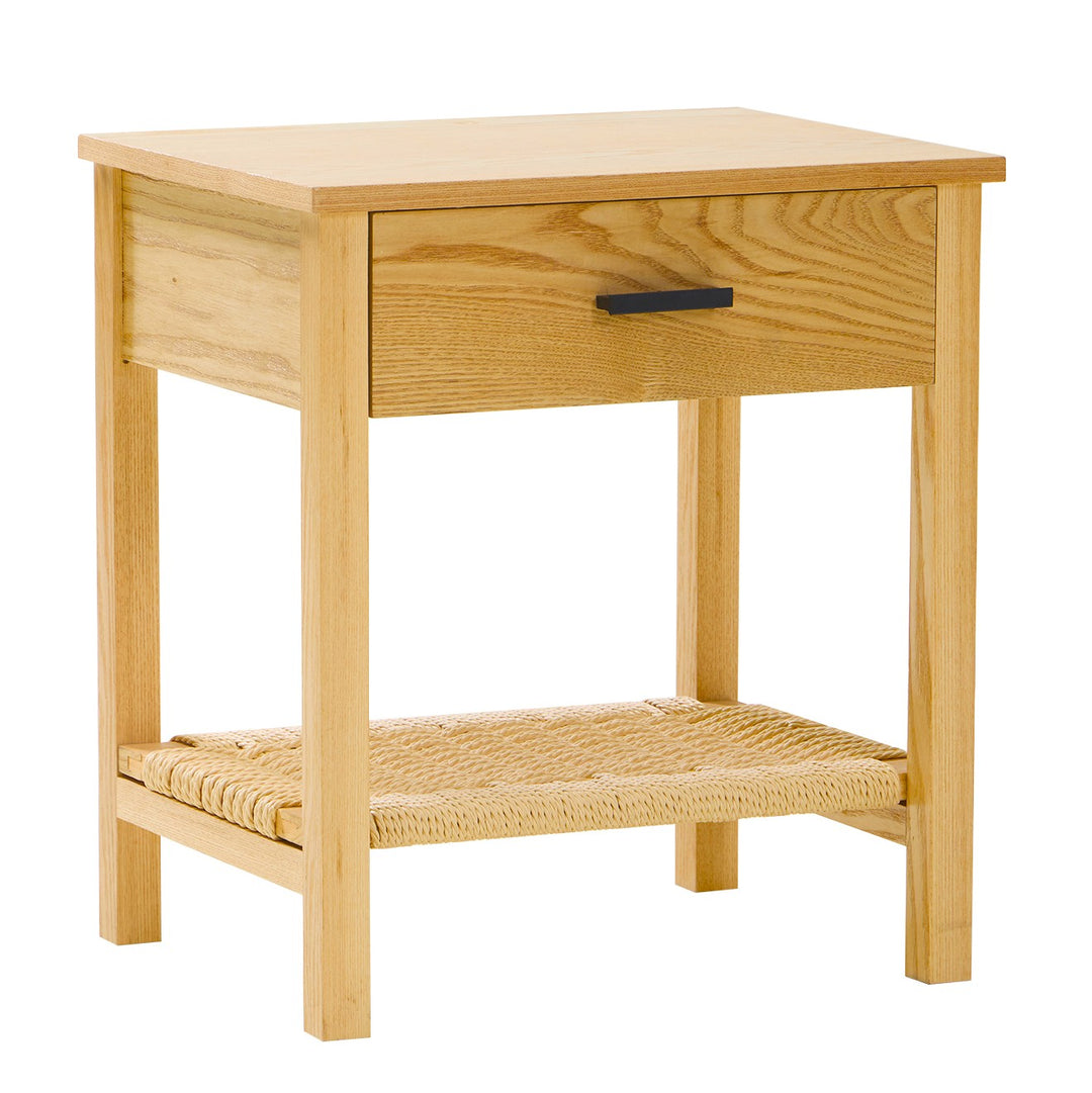 TENDO sengebord i træ og reb – naturlig charme og nordisk elegance