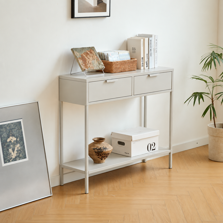 KUHMO konsolbord med 2 skuffer – Beige