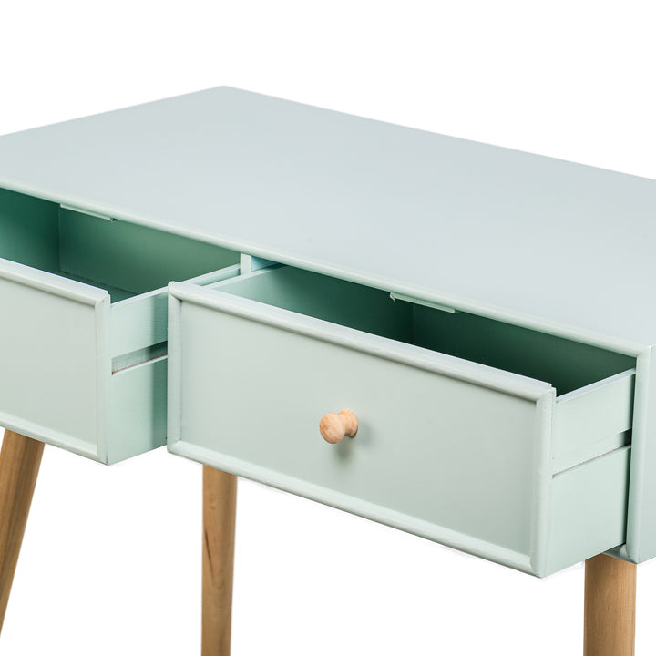 NISHIO konsolbord med 2 skuffer, mintgrønt