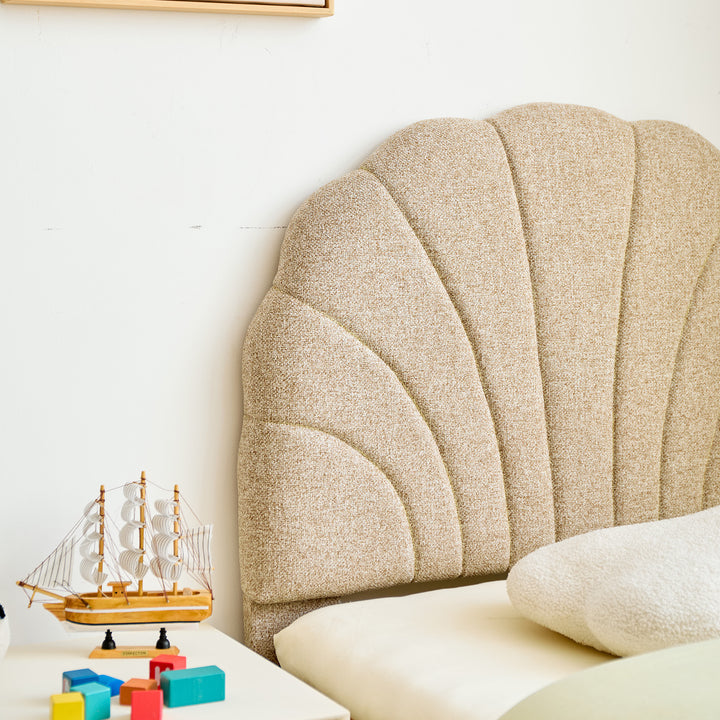 SUND Sengegavl i stof 90 cm beige