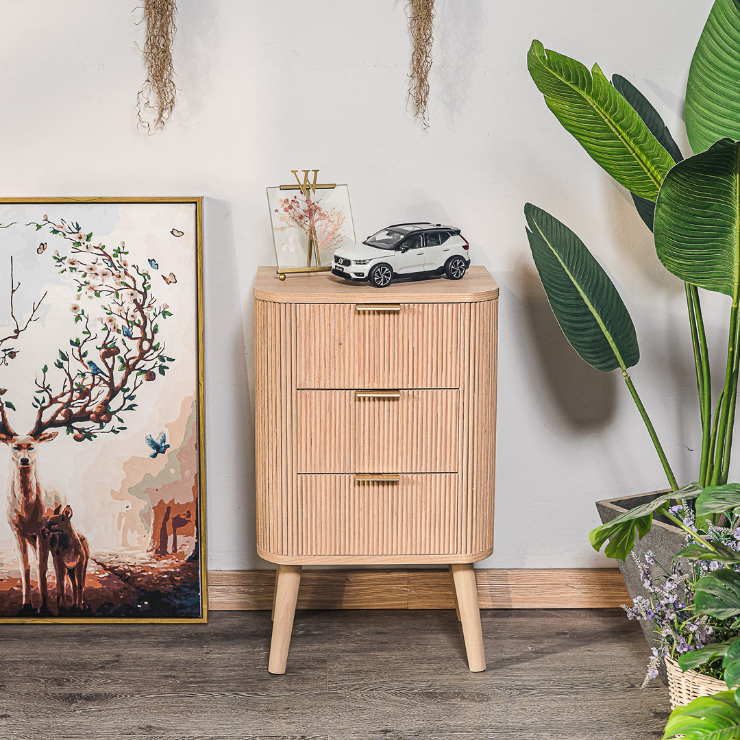 BALI kommode i naturtræ med 3 skuffer