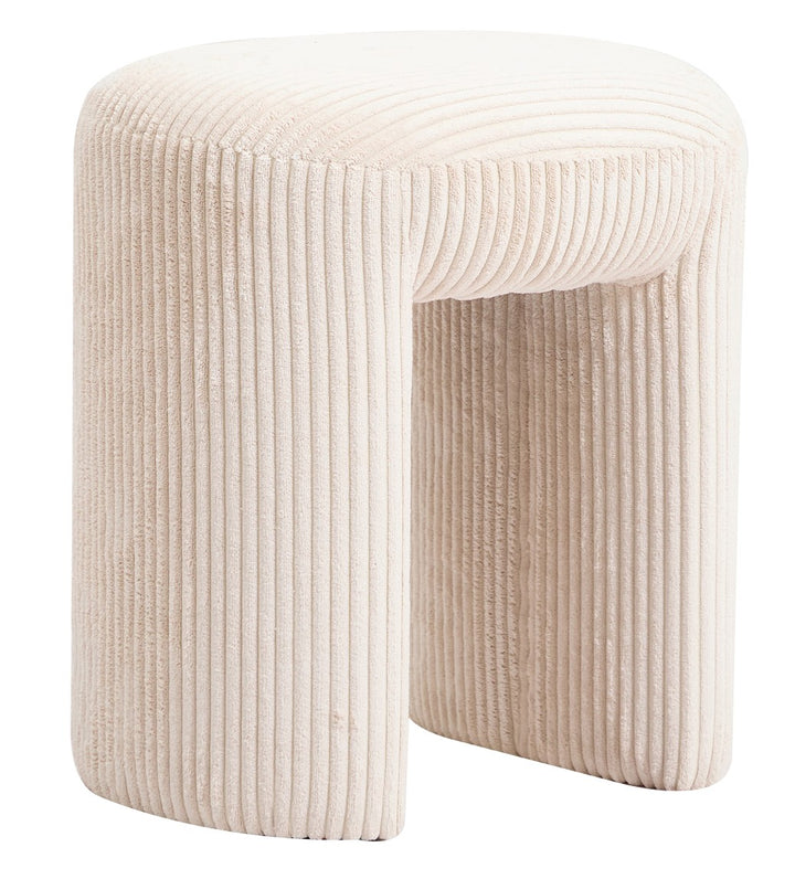NAGA Beige Velour Puf til Stuen