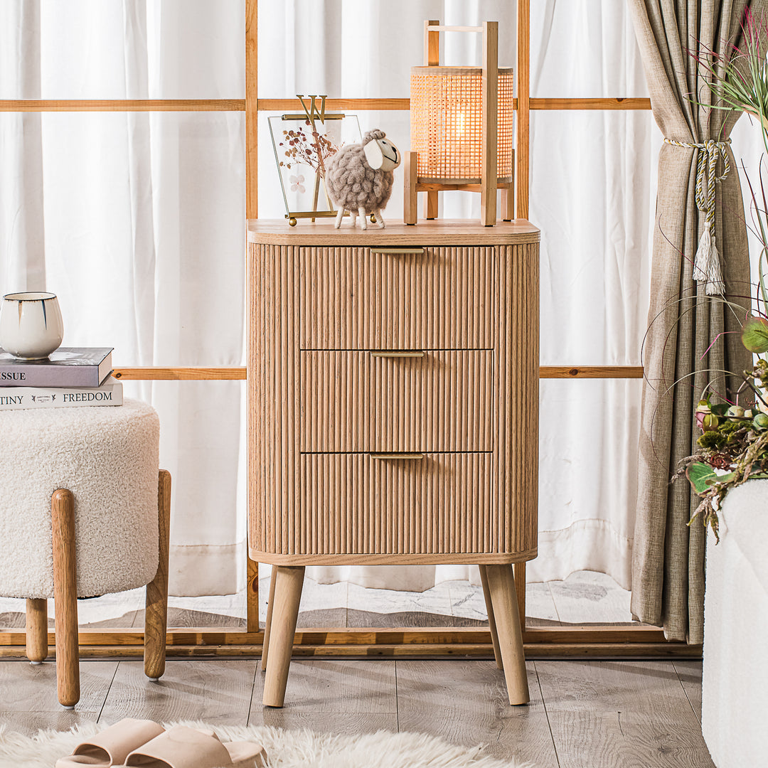 BALI kommode i naturtræ med 3 skuffer