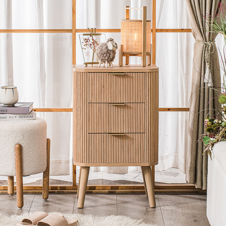 BALI kommode i naturtræ med 3 skuffer