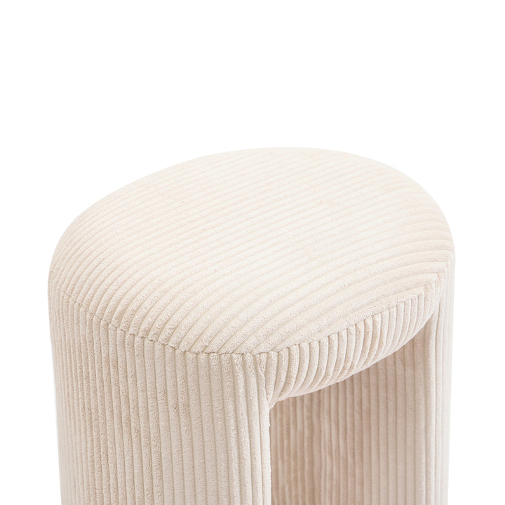 NAGA Beige Velour Puf til Stuen
