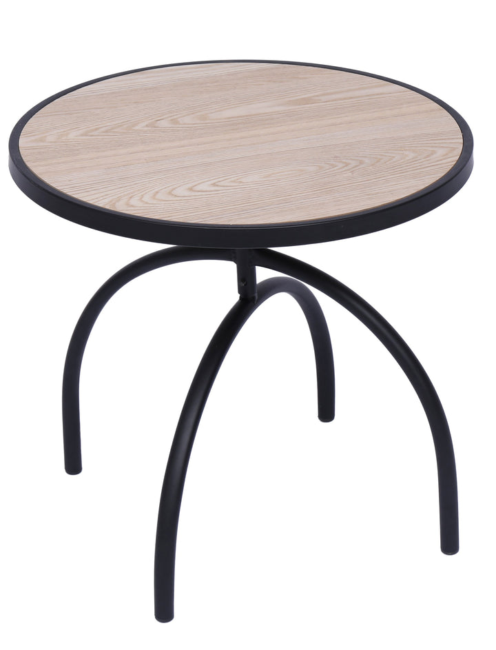 YOKI sidebord med træbordplade og metalstel